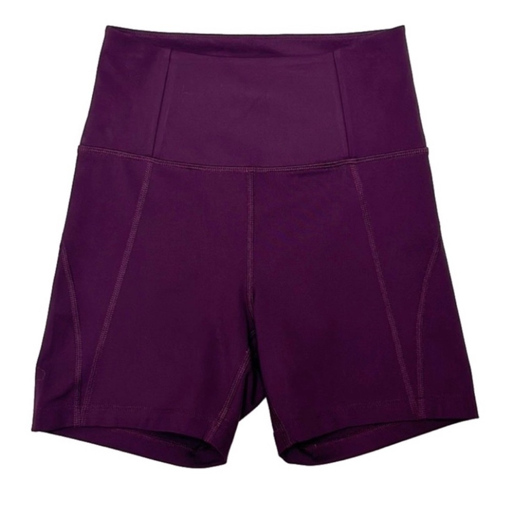 Girlfriend Collective high rise plum bike shorts Xs